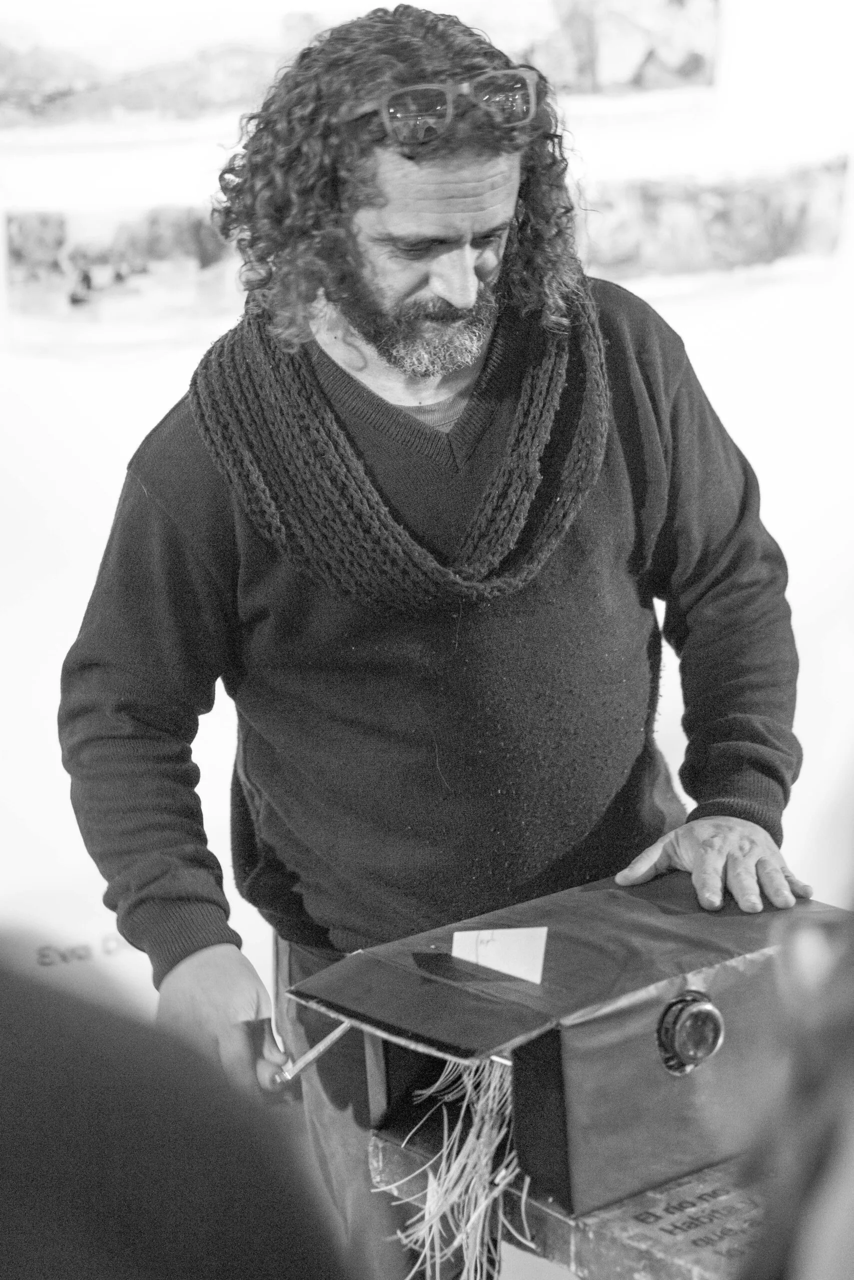 El artista Federico Abrile en «Intervencion del Rio» Foto: Carlos Mascioni